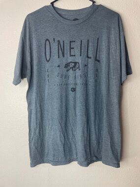 O'Neill Men's Heather Slate Blue Graphic Short Sleeve Tee